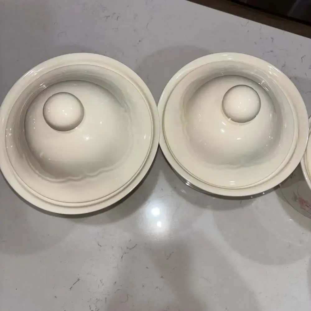 Pfaltzgraff Secret Rose Ceramic Canister Set Of 4 With Lids 506-509